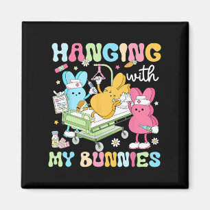 Mit meinem Bunnies-Sonntag Ostern 2025 Nurs Magnet