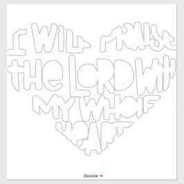 Mit meinem ganzen Herzen Aufkleber