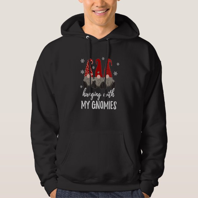 Mit meinem Gnomen-Garten-Genom Hoodie (Vorderseite)