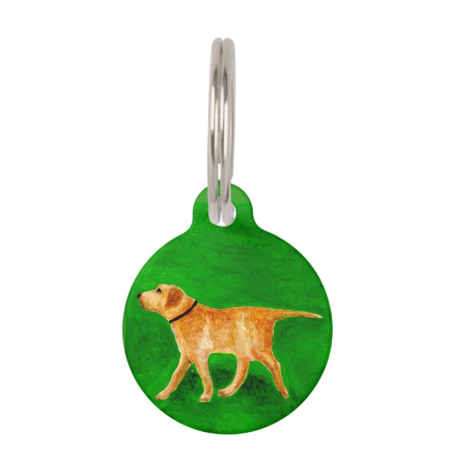 Mit meinem Hund spazieren gehen Haustiermarke (Vorderseite)