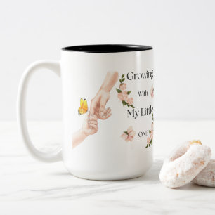 Mit meinem kleinen Schatz gemeinsam wachsen - Flor Zweifarbige Tasse