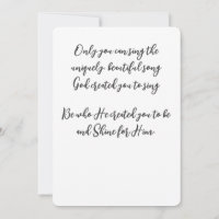 Mit meinem Song werde ich ihm die Schrift loben