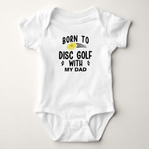 Mit meinem Vater zum Discgolf geboren Discgolf Baby Strampler