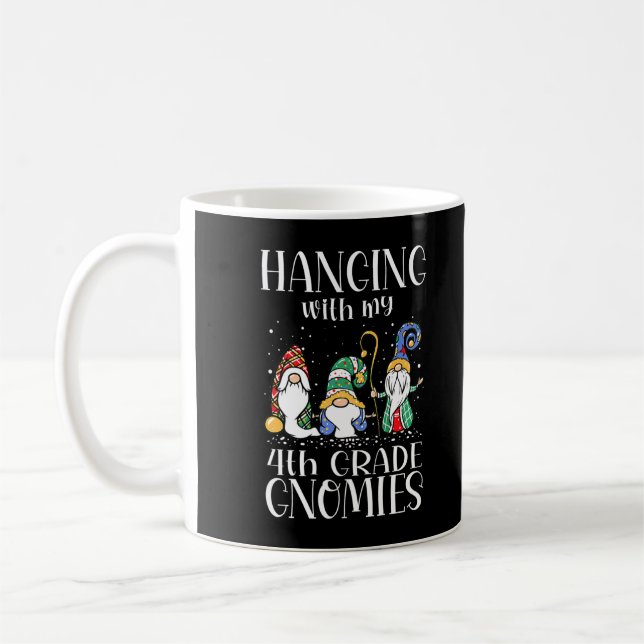 Mit meinen 4. Grade-Gnomies - Lehrerin Christus Kaffeetasse (Links)
