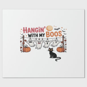Mit meinen Boos Ghost, der eine schwarze Katze häl Geschenkpapier