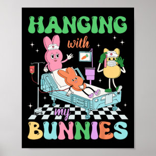 Mit meinen Bunnies-Schulkrankenhäusern zu Ostern Poster