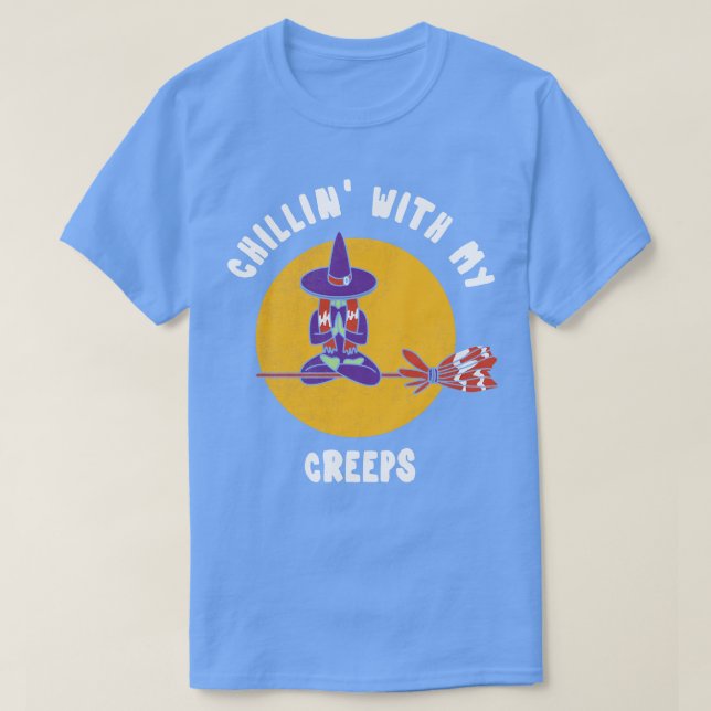 Mit meinen Creeps Halloween Witz Party T-Shirt Sca (Design vorne)