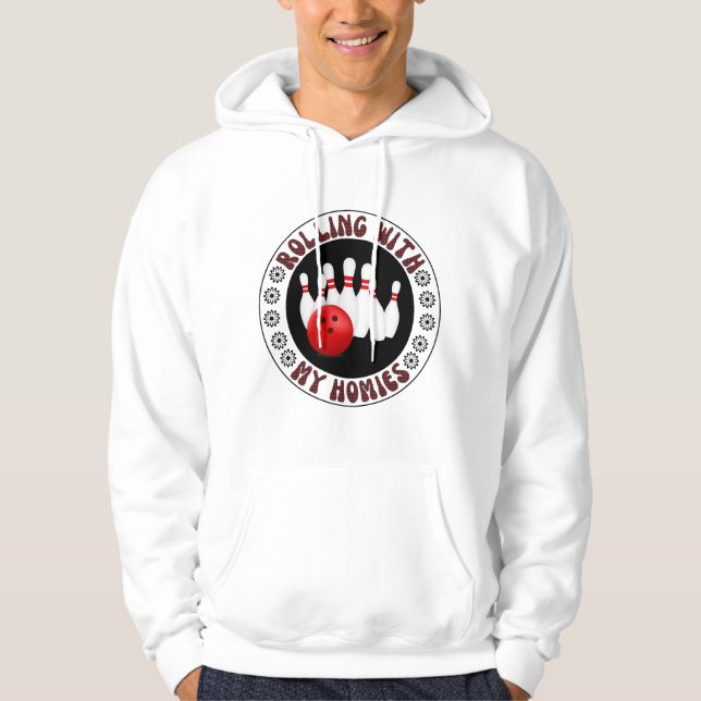 Mit meinen Gaben für Bowling-Bowler rollen Hoodie (Vorderseite)