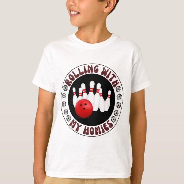 Mit meinen Gaben für Bowling-Bowler rollen T-Shirt (Vorderseite)