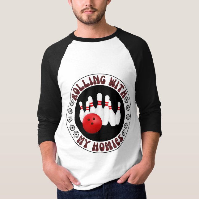 Mit meinen Gaben für Bowling-Bowler rollen T-Shirt (Vorderseite)