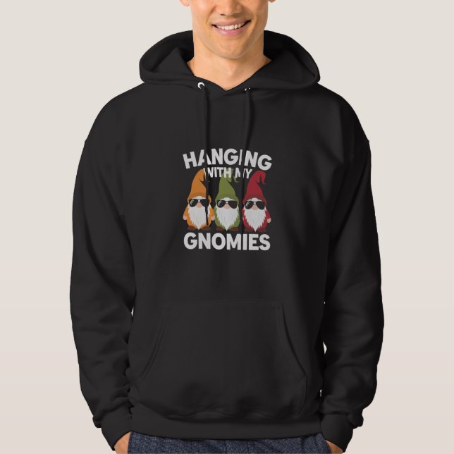 Mit meinen Gnomen-Garten-Genom Hoodie (Vorderseite)