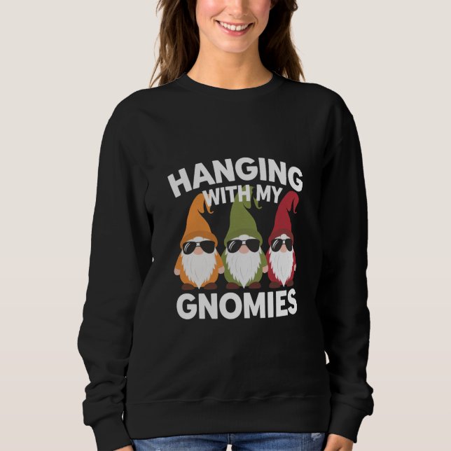 Mit meinen Gnomen-Garten-Genom Sweatshirt (Vorderseite)