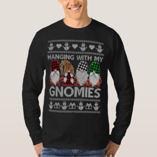 Mit meinen Gnomen Weihnachten Niedliche Gnome häss T-Shirt