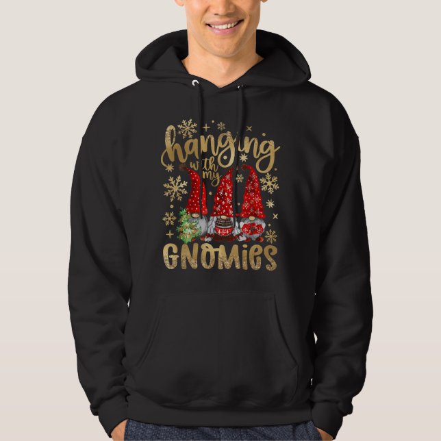 Mit meinen Gnomen Weihnachten Niedlichen Geburtsta Hoodie (Vorderseite)