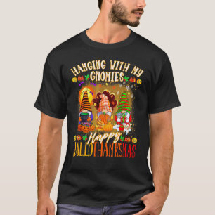 Mit meinen Gnomies abhängen Frohes Hallothanksmas  T-Shirt