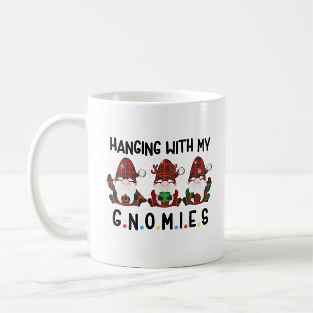mit meinen gnomies lustige Weihnachten hängen Kaffeetasse (Links)