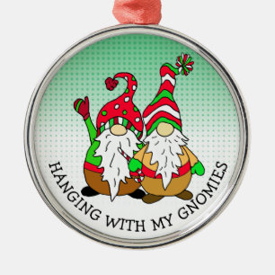 Mit meinen Gnomies-Weihnachten umgehen Ornament Aus Metall