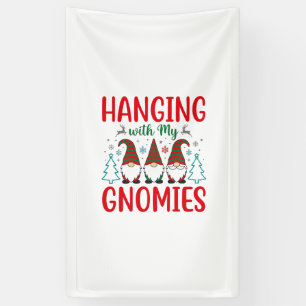 Mit meinen Gnomies Weihnachts-Gnom hängen Banner
