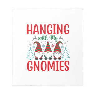 Mit meinen Gnomies Weihnachts-Gnom hängen Notizblock