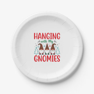 Mit meinen Gnomies Weihnachts-Gnom hängen Pappteller