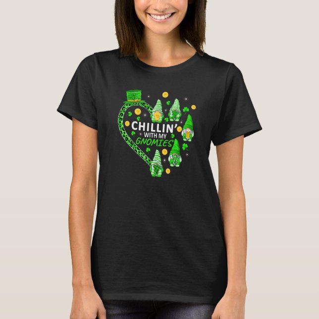 Mit meinen Gnomies zanken St Patrick S Day Gnomes T-Shirt (Vorderseite)