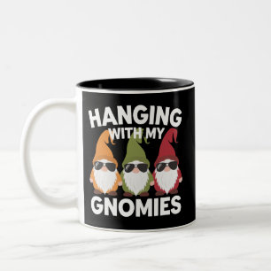 Mit meinen Gnomies zusammenhängend Lustiger Garten Zweifarbige Tasse