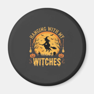Mit meinen Hexen abhängen Halloween-Design (2) Magnet