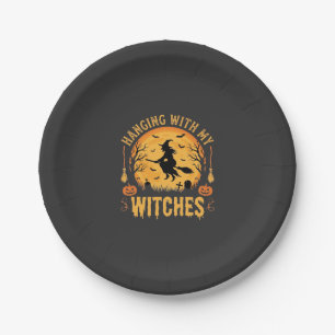 Mit meinen Hexen abhängen Halloween-Design (2) Pappteller