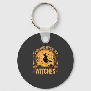 Mit meinen Hexen abhängen Halloween-Design (2) Schlüsselanhänger