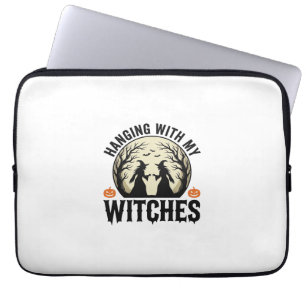Mit meinen Hexen abhängen Vintage-Halloween-Design Laptopschutzhülle