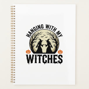 Mit meinen Hexen abhängen Vintage-Halloween-Design Planer