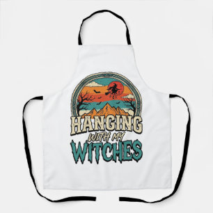 Mit meinen Hexen abhängen Vintage Halloween Design Schürze