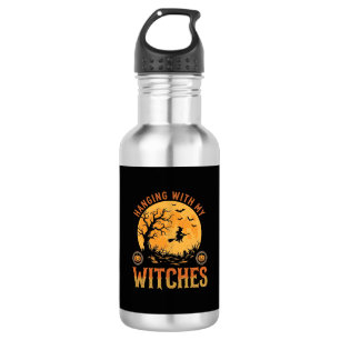 Mit meinen Hexen Halloween Edelstahlflasche