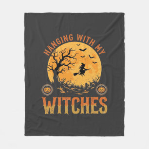 Mit meinen Hexen Halloween Fleecedecke