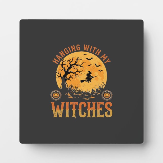 Mit meinen Hexen Halloween Fotoplatte (Vorderseite)