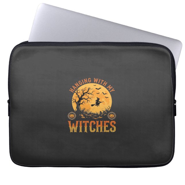 Mit meinen Hexen Halloween Laptopschutzhülle (Vorderseite)