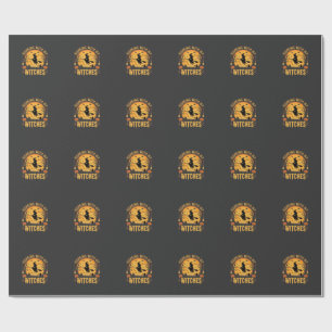 Mit meinen Hexen hängen Halloween-Design (2) Geschenkpapier