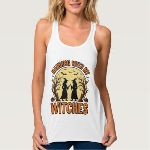 Mit meinen Hexen hängen Vintage-Halloween-Design_1 Tank Top