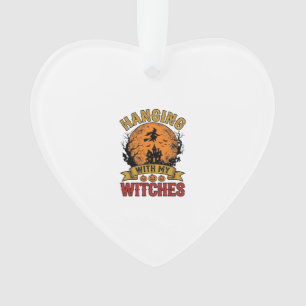 Mit meinen Hexen hängend Halloween Vintage-Shirt D Ornament