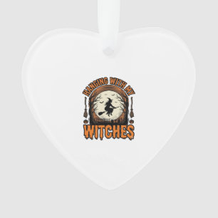 Mit meinen Hexen hängend Vintage-Halloween-Shirt D Ornament