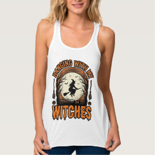 Mit meinen Hexen hängend Vintage-Halloween-Shirt D Tank Top