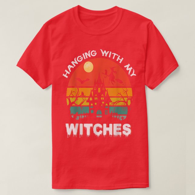 Mit meinen Hexen umgehen T-Shirt (Design vorne)