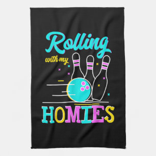 Mit meinen Homies Bowlers spielen rollen Geschirrtuch