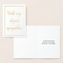 "Mit meinen tiefsten Beileid"-Karte