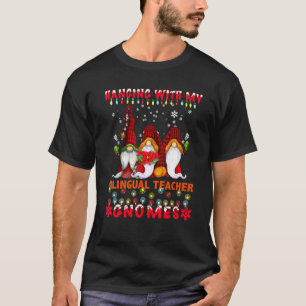 Mit meinen zweisprachigen Lehrer Gnomes hässliche T-Shirt