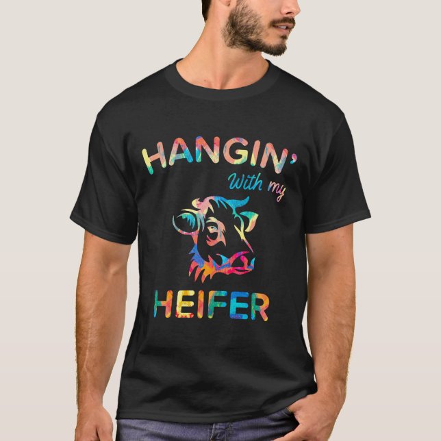 Mit meiner Färse hängend Premium-Gemälde T-Shirt (Vorderseite)