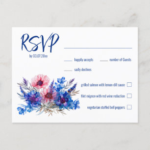 💍 mit Menü Cornflowers & Lavender UAWG Postkarte