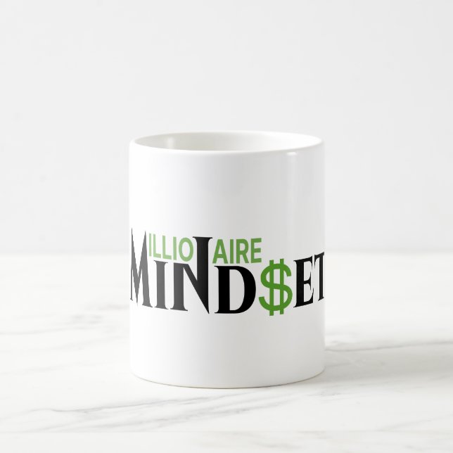 "Mit Millionär Mindset Cup Ihren Erfolg stärken Kaffeetasse (Mittel)