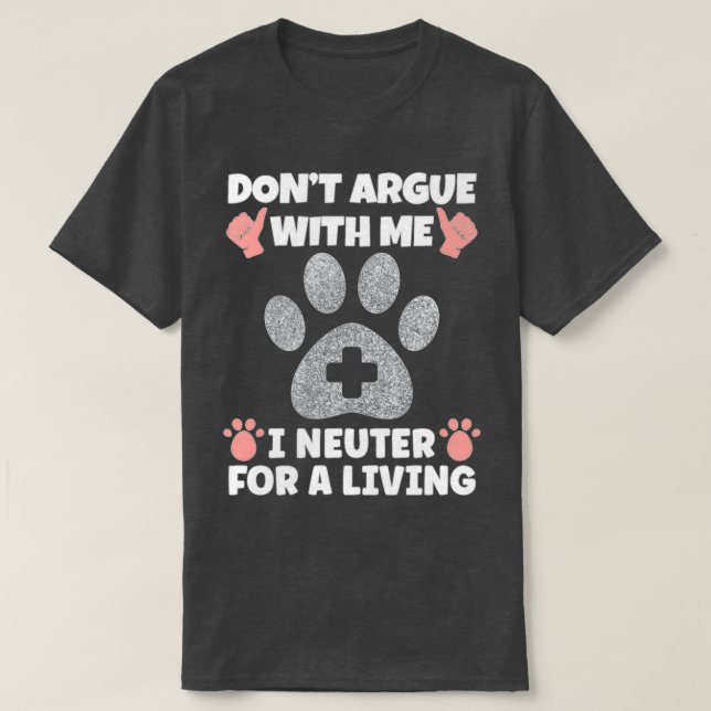 Mit mir I Castrium Veterinär T-Shirt (Design vorne)