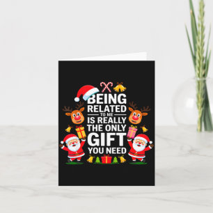 Mit mir verwandt Lustige Weihnachten Familie Xmas Karte